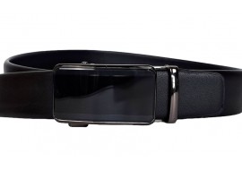 Curea eleganta barbati pentru costum, catarama metalica fara ac, latime 3.5 cm, lungime reglabila, negru - CK216N